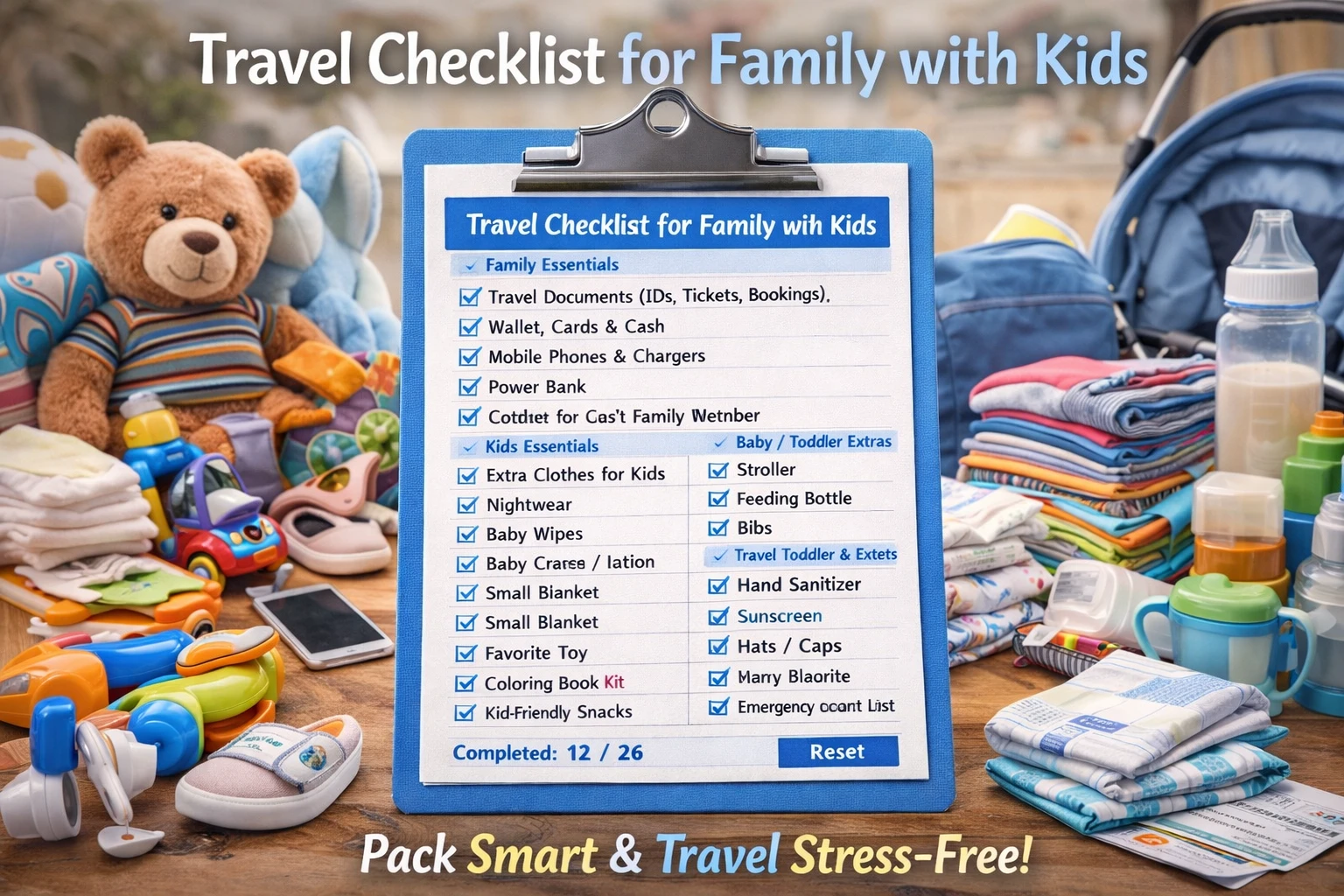 Travel Checklist for Family with Kids: The Ultimate Packing List for Stress-Free Trips (2026 Guide) % travel-checklist-family-with-kids