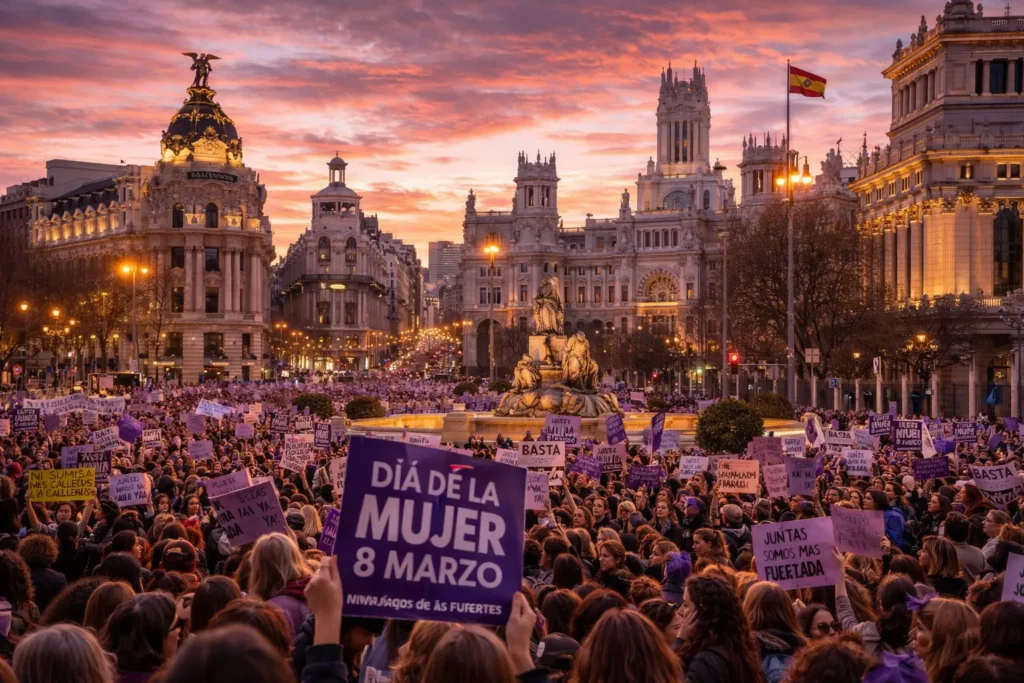 The 8M movement Madrid travelbloomy