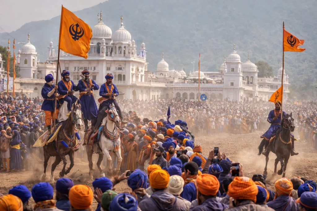 Best travel places to celebrate the Holi festival % holla mahalla anandpur sahib